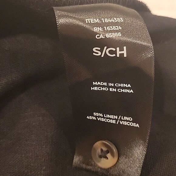 Well Worn Black Short Sleeve Linen Dress - Picture 6 of 7